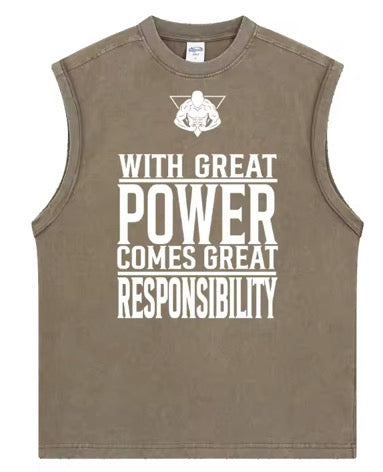 Men's Power & Responsibility Tank Brown